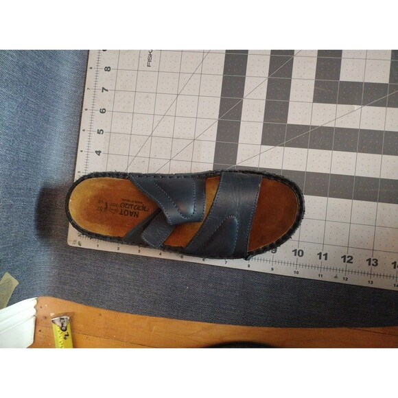 Naot Women's Navy Blue Adjustable Strap Sandal Slide Size 6 Made In Israel - Picture 6 of 6